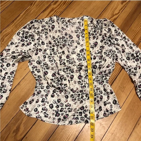 FREE PEOPLE floral blouse long sleeve NWOT - Picture 6 of 7